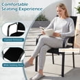 thumbnail image 4 of Gymax Patio Dining Chairs Set of 2 w/Metal Frame Breathable Mesh Fabric Backrest, 4 of 6