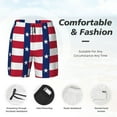 thumbnail image 3 of Men's 2 in 1 Swim Trunks with Compression Liner One Star Us Flag Texas Quick Dry Beach Shorts, 3 of 6