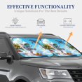 thumbnail image 4 of Honeii Astronaut Tropical Dolphin Print Foldable Car Sun Shade for Windshield, 2-Piece UV Protection Shade, Protects Car Interior, Ideal for Cars, Trucks, SUVs-Small, 4 of 6