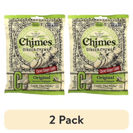 (2 pack) Chimes Original Ginger Chews, 5 oz