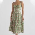 thumbnail image 1 of FcBaudy Robe Sans Manches à Col Rond, Robes d'Été pour Femmes, Robes pour Femmes Robe Débardeur Imprimée à Taille Mi-Haute Fendue Robe pour Femmes, 1 of 4