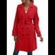 thumbnail image 3 of Gabardina Larga Cruzada de Larga para Mujer, Cortavientos, Clásica, con Solapa y Cinturón. Rojo M, 3 of 6