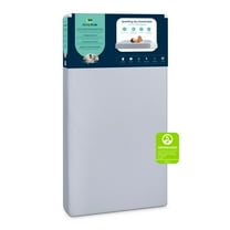 Serta SleepTrue Sparkling Sky Breathable Baby Bed Crib Mattress and Toddler Mattress with Removable/Machine Washable Cover - GREENGUARD Gold – Waterproof - Sustainably Sourced Core Fiber Core, Blue