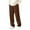 #Brown, variant on Fanshiluo Men's Corduroy Wide Leg Casual Pants, Elastic Waist Straight Loose Fit Trousers,L,Big and Tall Men