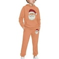 thumbnail image 2 of DISNIMO Christmas Santa Claus Hoodie for Girls 2 Piece Hoodie Outfits for Kids Clothes for Girls 10-12 Hoodies with Pockets Kids Hoodie And Joggers for Girls Drop Shoulder Sweatshirt Pullover Boys, 2 of 7
