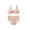 Beige, variant on Tween Girls Swimsuits 2 Piece Floral Print Bikini Swimsuit Two Piece Cute Ruffle Trim Tankini for Toddler Kids Beach Pool Party Swimwear 3-4 Years