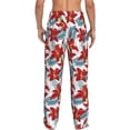 thumbnail image 3 of Goofa Lilies Flowers Printed Soft Pajama Pants for Men, Wide Leg Comfy Casual Lounge Yoga Pants-XX-Large, 3 of 9