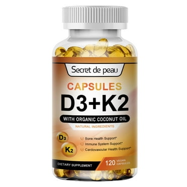 SDP Vitamin D3   K2 5000 IU Capsules Daily Supplement,Support Immune System Bones Healthy Heart