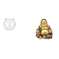 thumbnail image 1 of Acuario de escritorio,Pecera pequeña transparente,pecera,jarrón,mesa,Tanque de peces Contenedor de acuario transparente Hogar,Estatua de Buda,Figuras de estatuas de Buda Bodhisattva de, 1 of 8