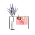 thumbnail image 1 of Dona tres Western postre comida Tarjeta de jarrón de lavanda artificial, 1 of 3