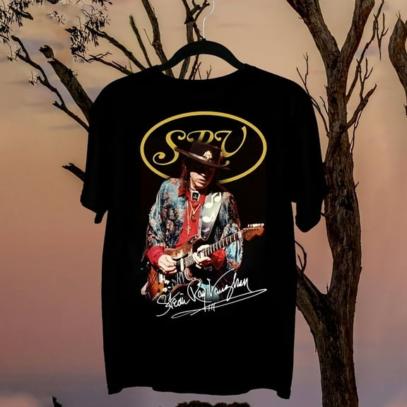 Stevie Ray Vaughan Tour Gift For Fans Black Short Sleeve