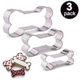thumbnail image 1 of Cortadores de galletas con forma de golosinas para perros, juego de 3 moldes de acero inoxidable para galletas, máquina para hacer golosinas caseras para mascotas, bordes seguros, fácil de limpiar, a, 1 of 8