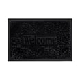 thumbnail image 1 of Tapete para Entrada de PVC y Alfombra de Uso Rudo para Interior y Exterior con Leyenda Bienvenido Du Vló Tapete Felpudo Negro, 1 of 4