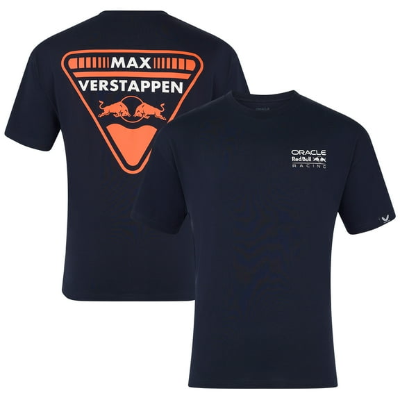 Men's Max Verstappen Navy Red Bull Racing Oversized Crest T-Shirt