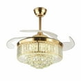 thumbnail image 3 of TFCFL 42" Modern Invisible Crystal Ceiling Fan Light 3 Colors Hanging Fan Chandelier LED Pendant Lamp, 3 of 12