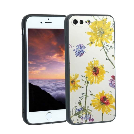 Compatible with iPhone 7 Plus Phone Case, Floral-MIni-240 Case Silicone Protective for Teen Girl Boy Case for iPhone 7 Plus
