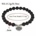 thumbnail image 2 of RSAMD Fashion Men's Women' s Natural Lava Stone Owl 8MM Beads Charm Bracelets Jewelry-317-4-C, 2 of 4