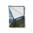 thumbnail image 2 of Scotland Soft Flannel Fleece Throw Blanket, Scottish Highlands Greenery and Lake Cloudscape Sea View Deserted Rural Area, Cozy Plush for Indoor and Outdoor Use, 70" x 90", Multicolor, by Ambesonne, 2 of 6