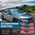 thumbnail image 2 of X AUTOHAUX 6 Pcs for Honda Civic 11th Gen A/C Air Conditioner Button Switch Cover Center Console Panel Control Red, 2 of 6