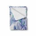 thumbnail image 2 of Watercolor Flower Soft Flannel Fleece Throw Blanket, Spring Season Blossoms Mother Earth Giving Life Petals Bouquet Design, Cozy Plush for Indoor and Outdoor Use, 50" x 70", Blue Yellow, by Ambesonne, 2 of 6