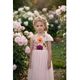 thumbnail image 2 of 2Bunnies Girls' 5yr-12yr One Shoulder Adjustable Strap Embroidered Flower Girl Dress, 2 of 4