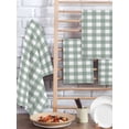 thumbnail image 2 of Green Farmhouse Kitchen Dish Towels for Drying Dishes Set of 3, Buffalo Plaid Check Lattice White Grid Waffle Weave Microfiber Hand Tea Bathroom Towels Quick Dry & Absorbent Towel 15.7x23.6, 2 of 7