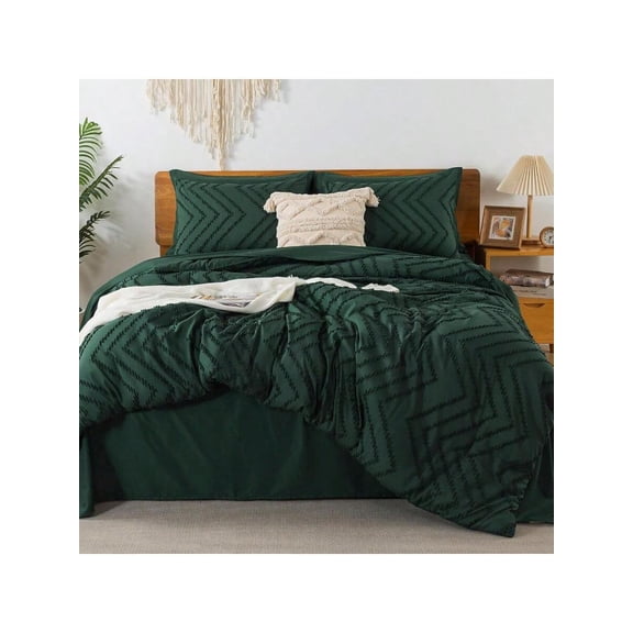 Comforters Queen Size Set With Sheets Dark Emerald Green 7 Pieces Bed In A Bag Queen Tufted Complete Beddding Sets With Comforter Sheets Pillowcases Shams