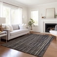 thumbnail image 6 of Addison Rugs Mayfield Washable Transitional Textured Stripes Brown Rectangle Rug, 10' x 14', 6 of 6