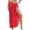 A-Red797, variant on XIAONU Sheer Wrap Skirt For Women Tie Front Split Maxi Skirt Lightweight Breezy Beach Skirts