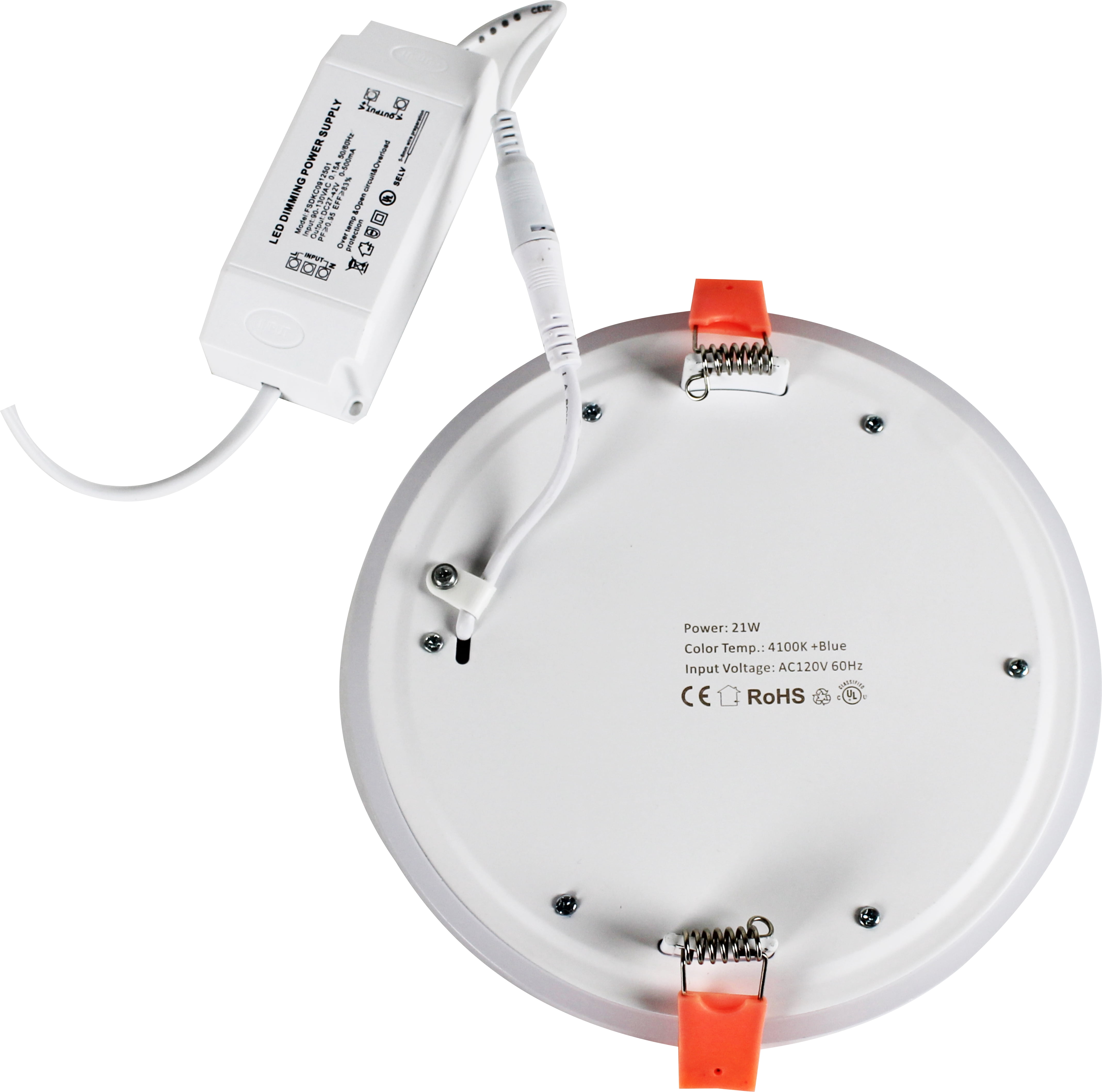 Berta 8 inch 21W LED Panel Recessed Light Fixture White (10 Pack)
