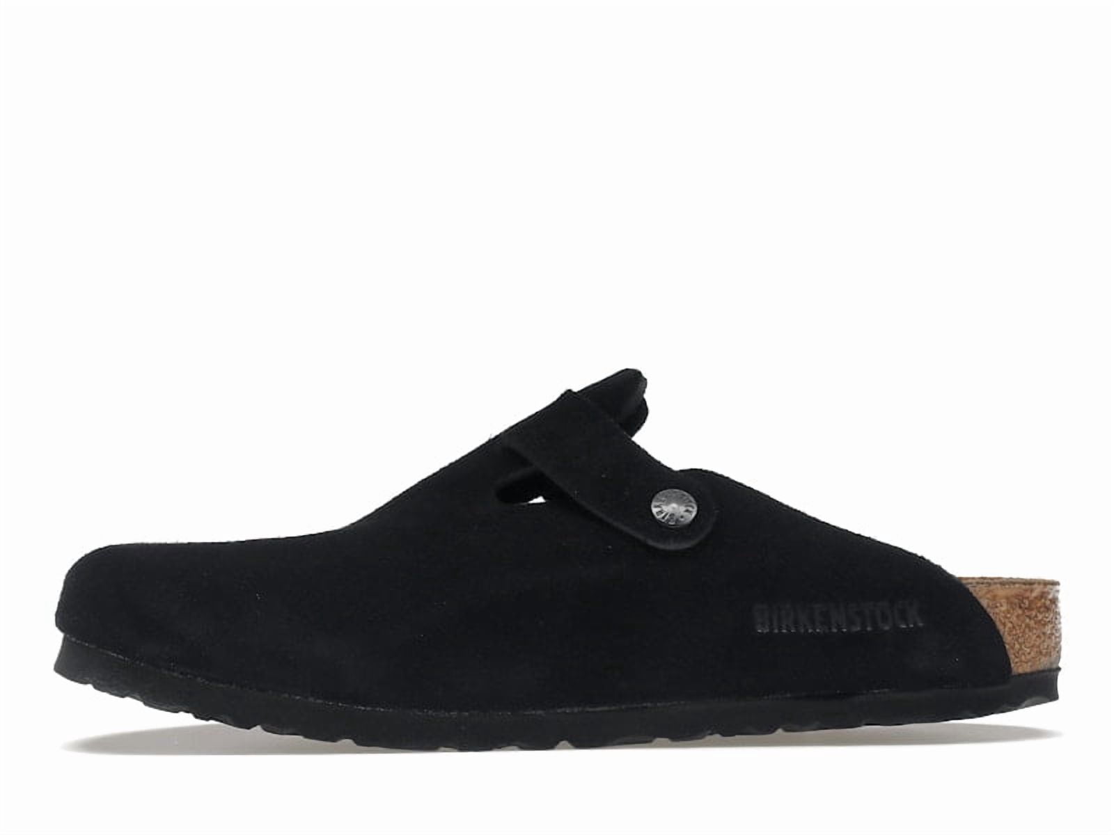 Birkenstock Unisex Boston Soft Footbed Suede Black Shoes, from StockX