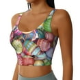 thumbnail image 2 of Kdxio Easter Eggs Print Workout Crop Tank Top for Women Racerback Yoga Tank Tops Athletic Sports Shirts Exercise Undershirts, 2 of 9