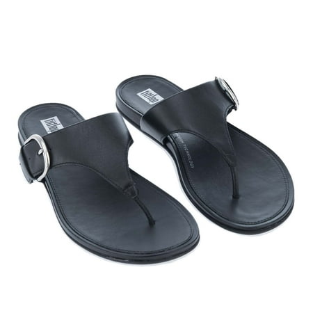 

Women s Fit Flop Gracie Leather Toe-Post Sandals in Black