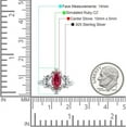 thumbnail image 7 of Art Deco Marquise Filigree Engagement Ring Ruby Cubic Zirconia White Tone 925 Sterling Silver, Size 10, 7 of 7