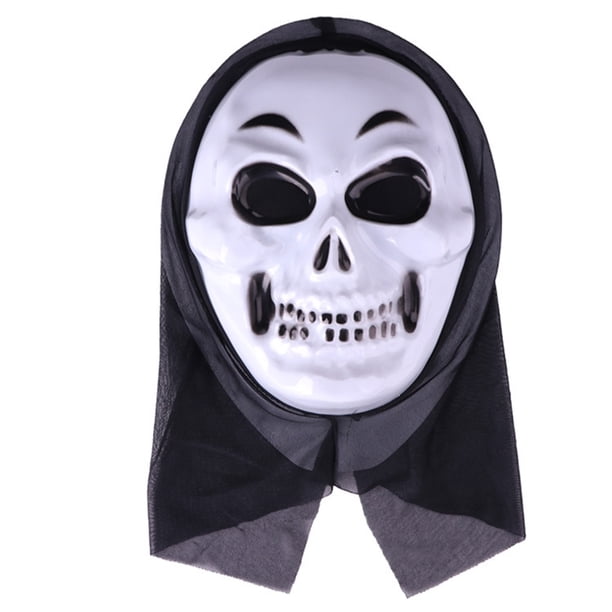 Maojin Halloween Decoration Mask With Shroud, Halloween Scream Mask Full Head Masks Scary Masks Party Horror Costume Accessory