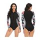 thumbnail image 1 of Traje de baño de una pieza, ropa de surf de manga larga con estampado floral, 1 of 4