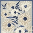 thumbnail image 5 of 9' X 12' Blue And Grey Floral Stain Resistant Non Skid Area Rug, 5 of 5