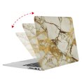thumbnail image 2 of Mosiso MacBook Air 13 Inch Case (Release 2010-2017 Older Version), Plastic Pattern Hard Case & Keyboard Cover & Screen Protector Only Compatible MacBook Air 13 (A1369 & A1466), Gold-Marble, 2 of 4