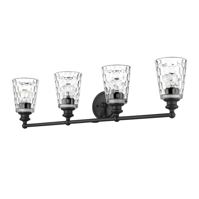 homeroots lighting 398677 Mae 4-Light Matte Black Vanity