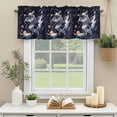 thumbnail image 3 of Astronaut Galaxies Clouds Window Valance Curtain Sporty Style Baseball Rod Pocket Short Curtain for Living Room, Bedroom & Kitchen Window Decor 42x12in, 3 of 8