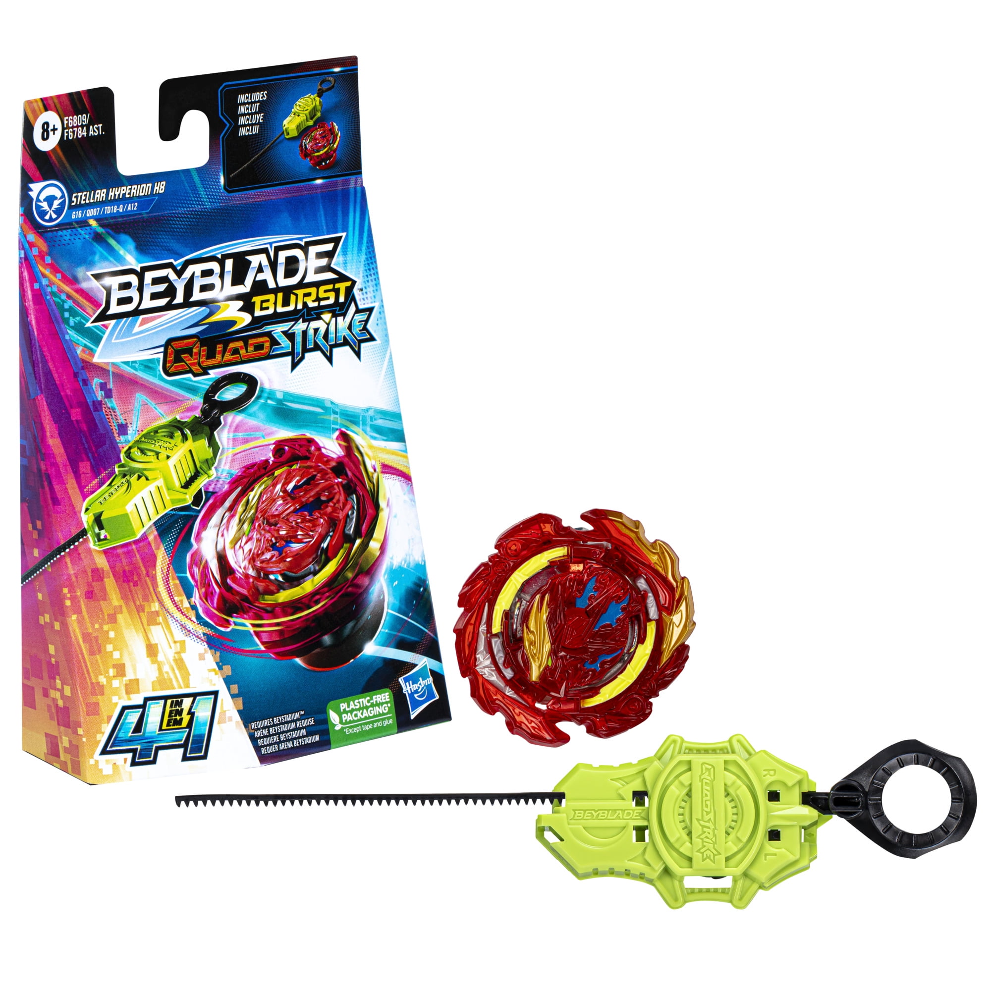 Beyblade Burst QuadStrike Xiphoid Knight K8 Spinning Top Single