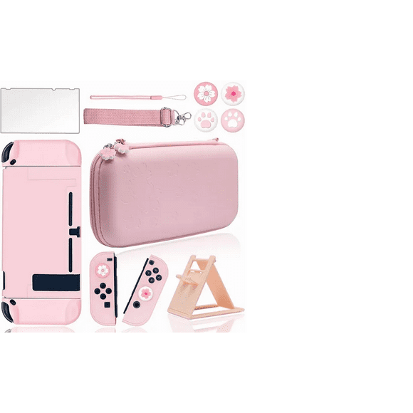 Kit de Accesorios de Viaje Malubero Rosa Para Nintendo Switch