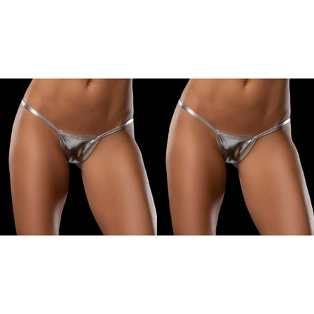2 Pack Women Bare Imitation Leather Underpants Lingerie Lady Bikini Thongs Cutout Lingerie Lingerie for Women Two Piece Cop Lingerie for Women plus Size Lingerie for Women Bras Long