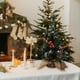thumbnail image 5 of Decoraciones navideñas Fiudx Árbol de Navidad de lino y frutos rojos Adornos navideños Decoración navideña de escritorio Mini árbol de Navidad, 5 of 7