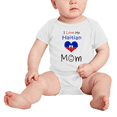 thumbnail image 2 of I Love My Haitian Mom Baby Bodysuit Newborn Clothes Outfits (White, 6-12 Months), 2 of 5