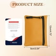 thumbnail image 2 of Monedero de Cuero Uxcell, Pequeño con Cremallera, Soporte Portátil para Tarjetas, 4.7in & Amarillo & Cuero PU, 2 of 7