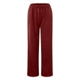 thumbnail image 4 of Qopobobo Trousers For Men Men's Cargo Jogger Pants Sport Lightweight Casual Pants with Multiple Pockets Adjustable Drawstring Waist Wine,L, 4 of 7