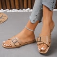 thumbnail image 4 of WLOELOEW Roman Style One Strap Flat Sandals For Women Casual Beach Slippers Spring Summer All Match Versatile Style Plus Size Us 7, 4 of 9