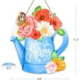 thumbnail image 2 of Wishrage Hello Spring Door Sign Vintage Floral Welcome Spring Door Sign Spring Wall Decor for Home Hanging Sign Wall Decorations Farmhouse Decor for Front Door Welcome Sign for Living Dinning, 2 of 3