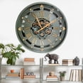 thumbnail image 5 of THE GEARS CLOCK Wall Clock with Real Moving Gears BE-LI_ 26 in Round Green, 5 of 11